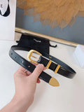 Celine 45BAG3A78 Medium Western Belt In Natural Calfskin Black 2.5 CM C12002
