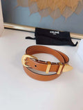 Celine 45BAG3A78 Medium Western Belt In Natural Calfskin Tan 2.5 CM C12001