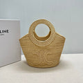 Celine BRAIDED PANIER IN RAFFIA 121922 Nuture