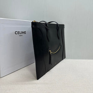 CELINE FLAT LUGGAGE IN GLOSSY CALFSKIN 123963GW4 Black - Default Title - View 8