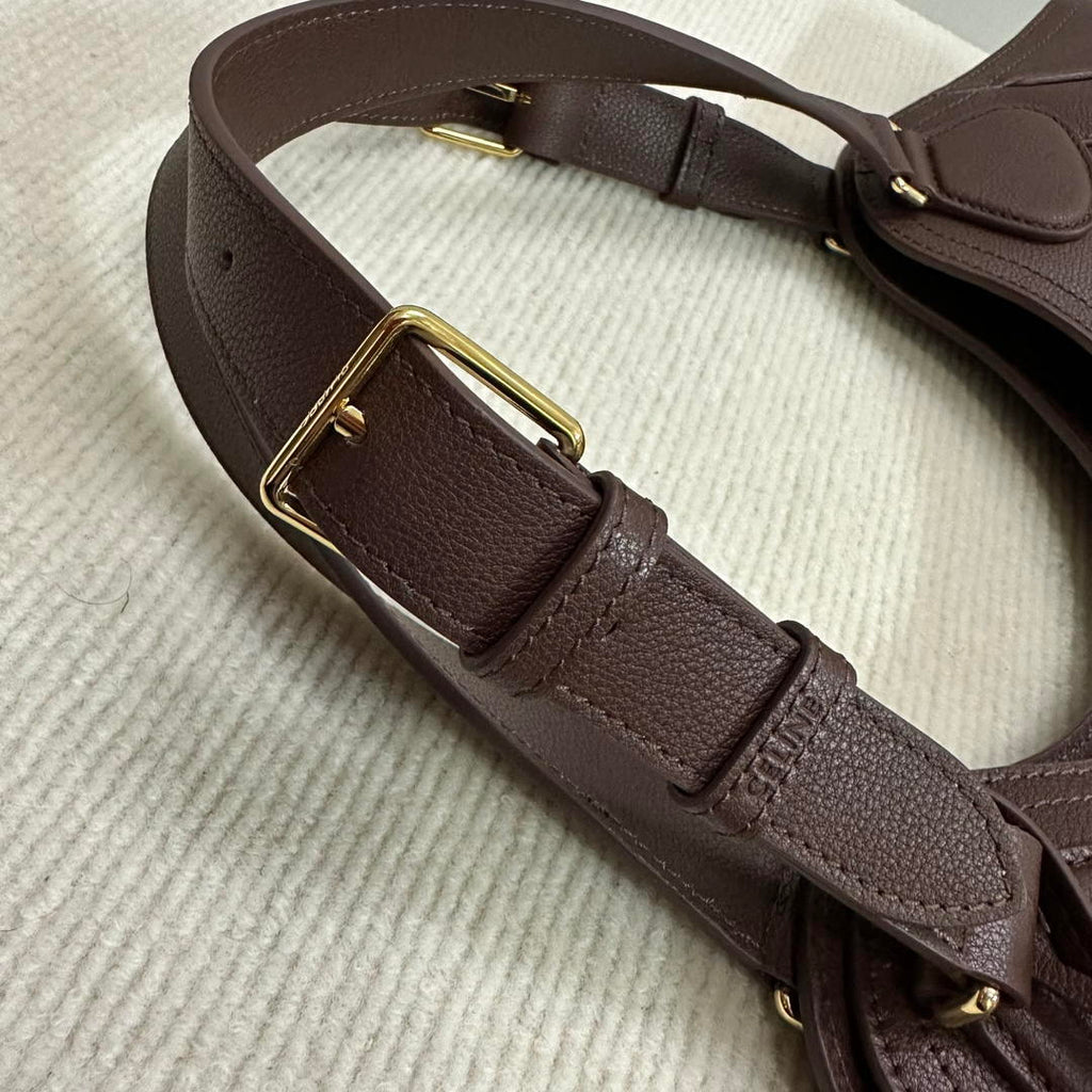 CELINE HOBO IN SUPPLE SMOOTH CALFSKIN 119353 Dark BROWN