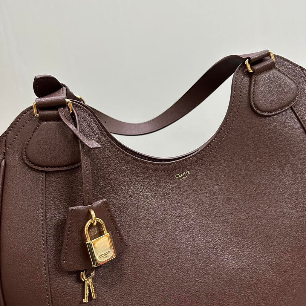 CELINE HOBO IN SUPPLE SMOOTH CALFSKIN 119353 Dark BROWN