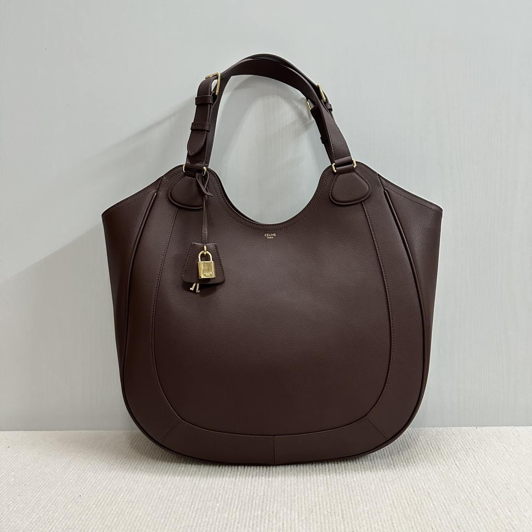 CELINE HOBO IN SUPPLE SMOOTH CALFSKIN 119353 Dark BROWN
