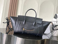 Celine L100E3GW2 MEDIUM NEW LUGGAGE IN SUPPLE SHINY LAMBSKIN Black