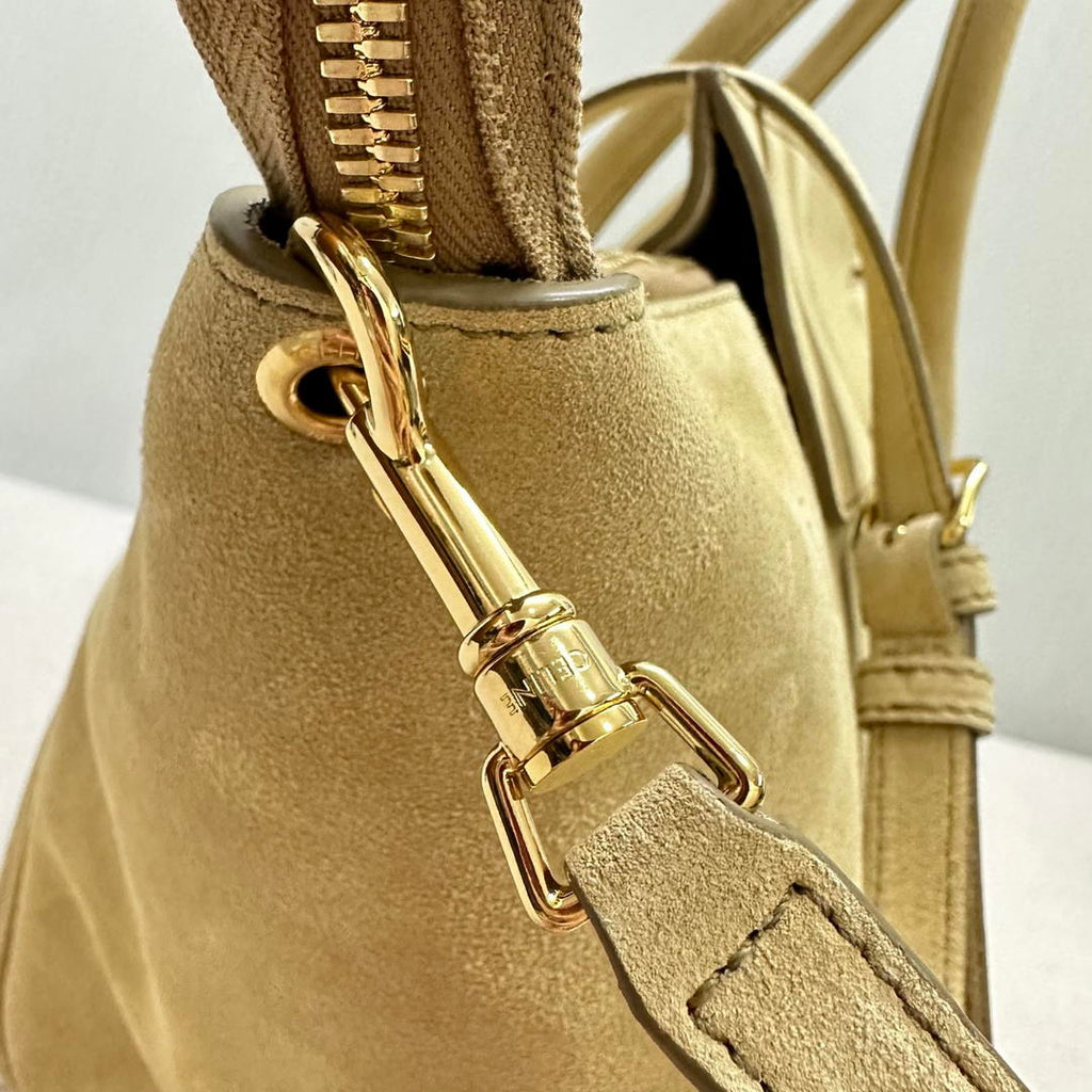 Celine L100E3GW2 MEDIUM NEW LUGGAGE IN SUPPLE Suede 123693 Apricot