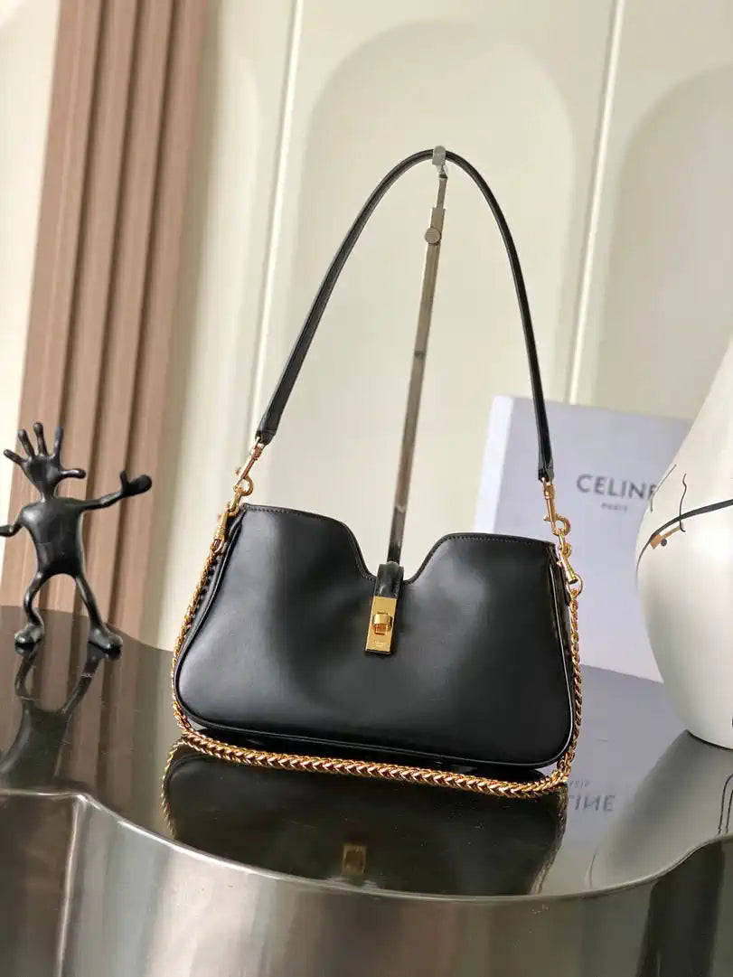 Celine SHOULDER CAMILLE 16 SOFT IN SMOOTH CALFSKIN 122073FX9.38NO Black