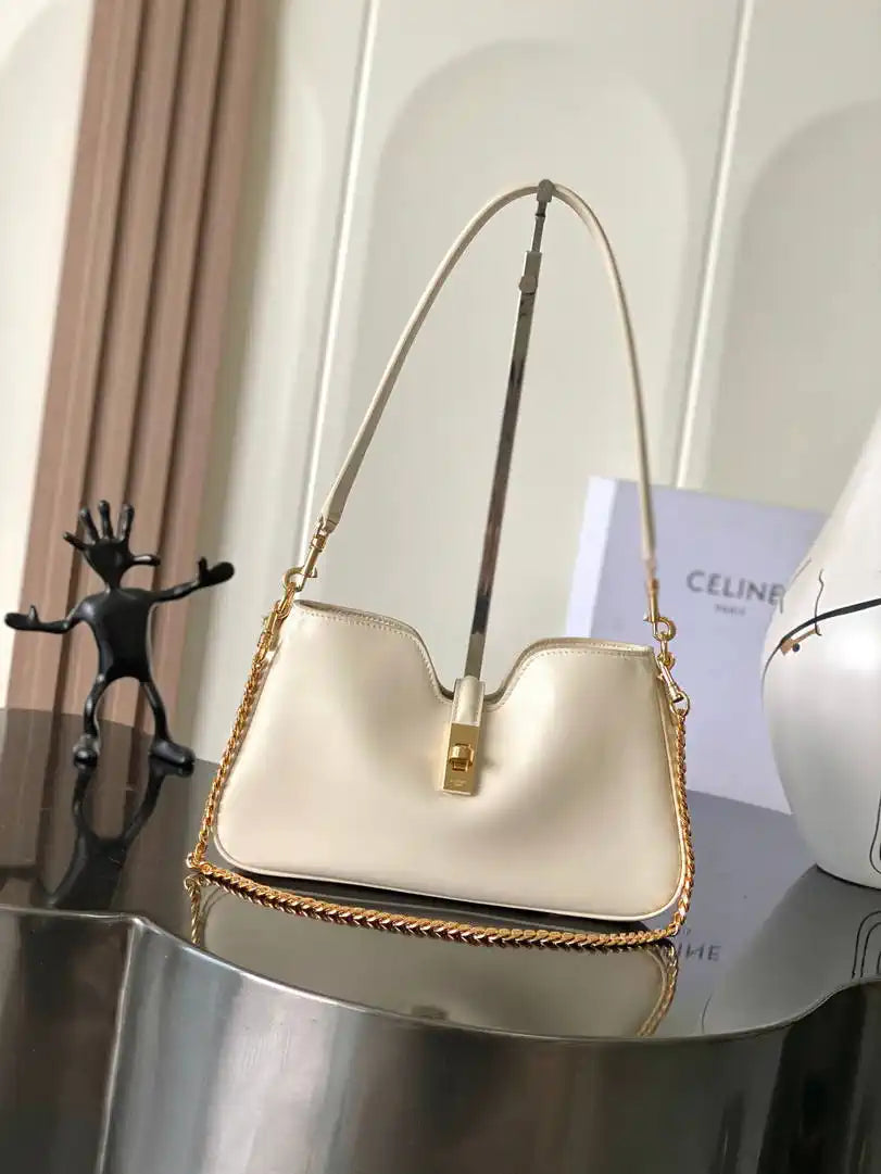 Celine SHOULDER CAMILLE 16 SOFT IN SMOOTH CALFSKIN 122073FX9.38NO White