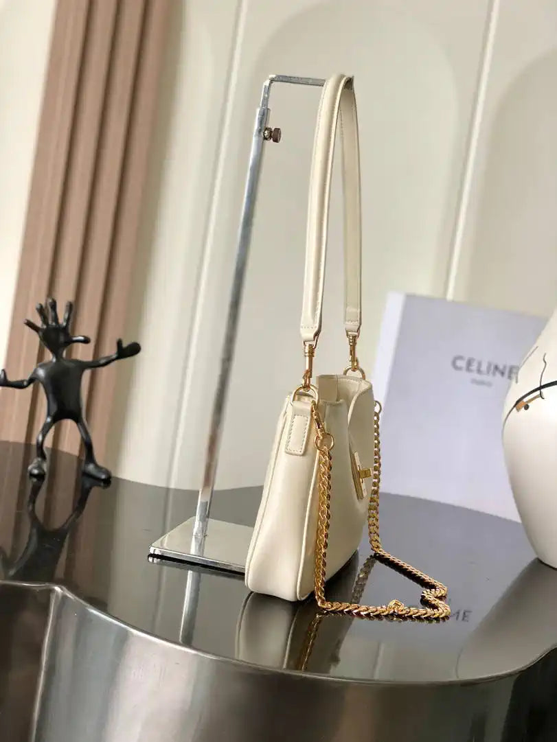 Celine SHOULDER CAMILLE 16 SOFT IN SMOOTH CALFSKIN 122073FX9.38NO White