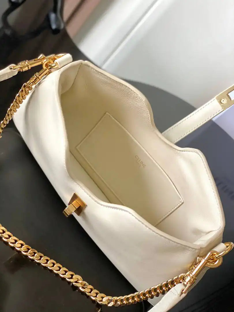 Celine SHOULDER CAMILLE 16 SOFT IN SMOOTH CALFSKIN 122073FX9.38NO White