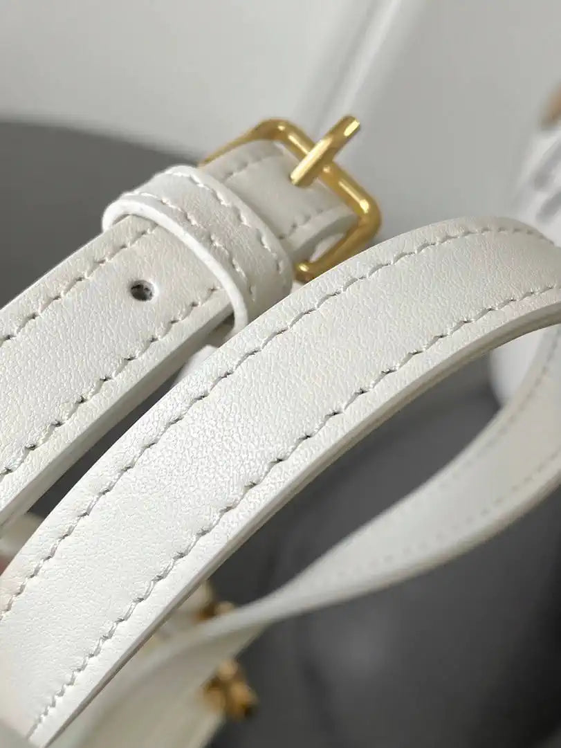 Celine SMALL CAMILLE 16 SOFT BAG IN SMOOTH CALFSKIN 120693FX9 White