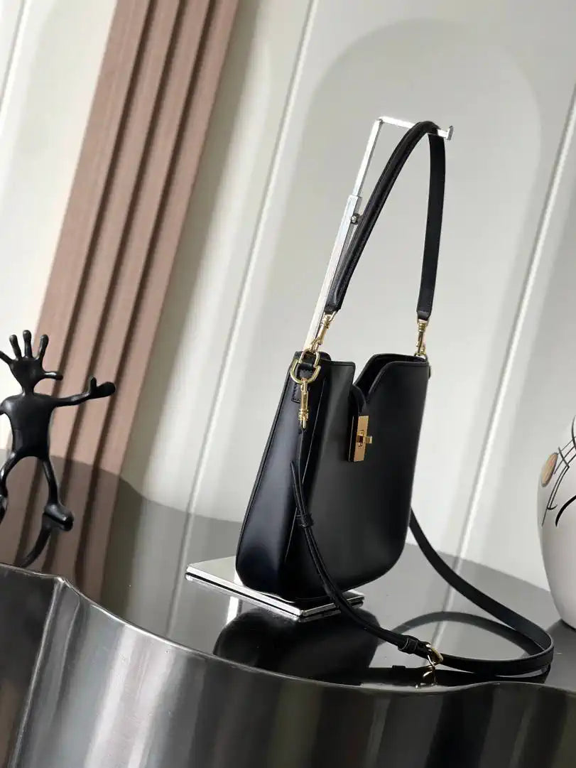 Celine SMALL CAMILLE 16 SOFT BAG IN SMOOTH CALFSKIN 120693FX9 Black