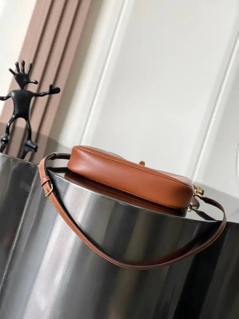 Celine SMALL CAMILLE 16 SOFT BAG IN SMOOTH CALFSKIN 120693FX9 Brown