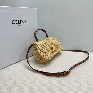 Celine Teen Celine Lola with Raffia Effect Textile 119862 Nature - Default Title - View 3