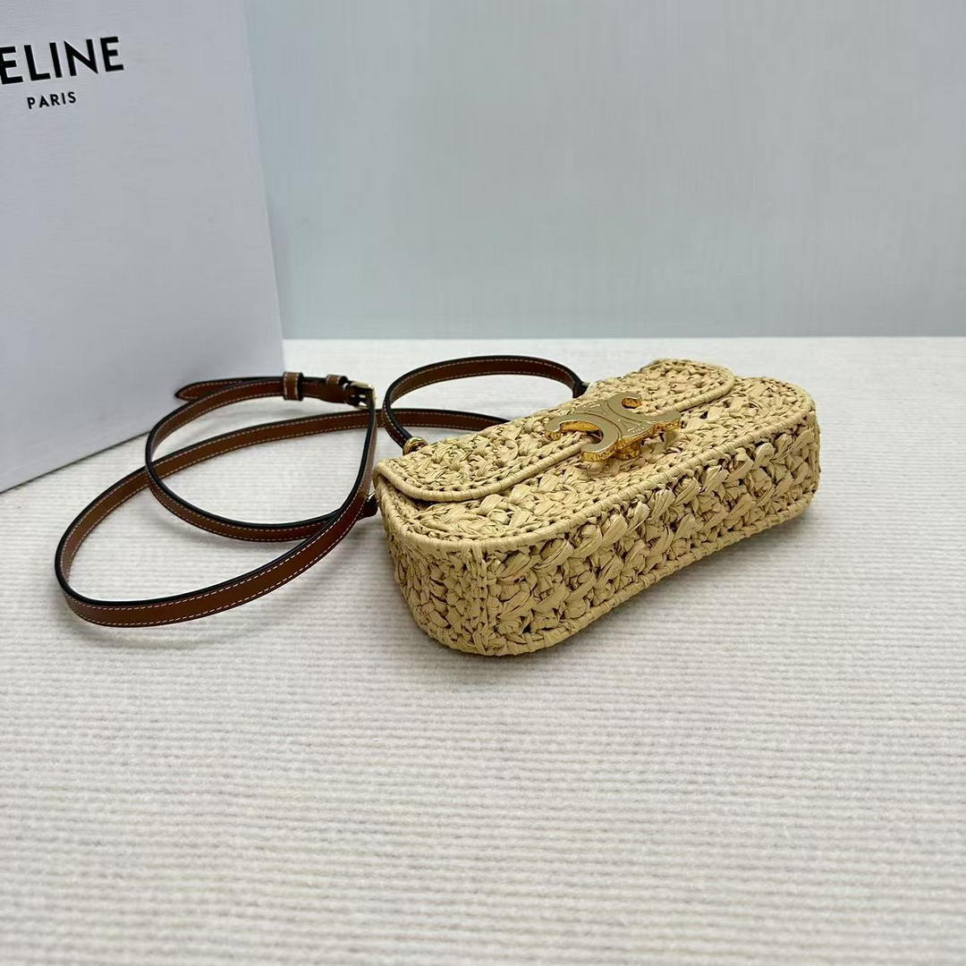 Celine Teen Celine Lola with Raffia Effect Textile 119862 Nature - Default Title - View 4