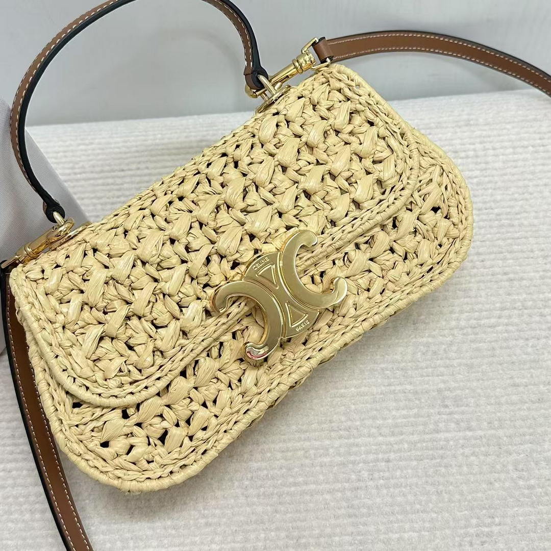 Celine Teen Celine Lola with Raffia Effect Textile 119862 Nature - Default Title - View 6