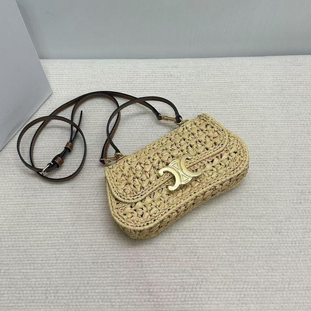 Celine Teen Celine Lola with Raffia Effect Textile 119862 Nature - Default Title - View 9