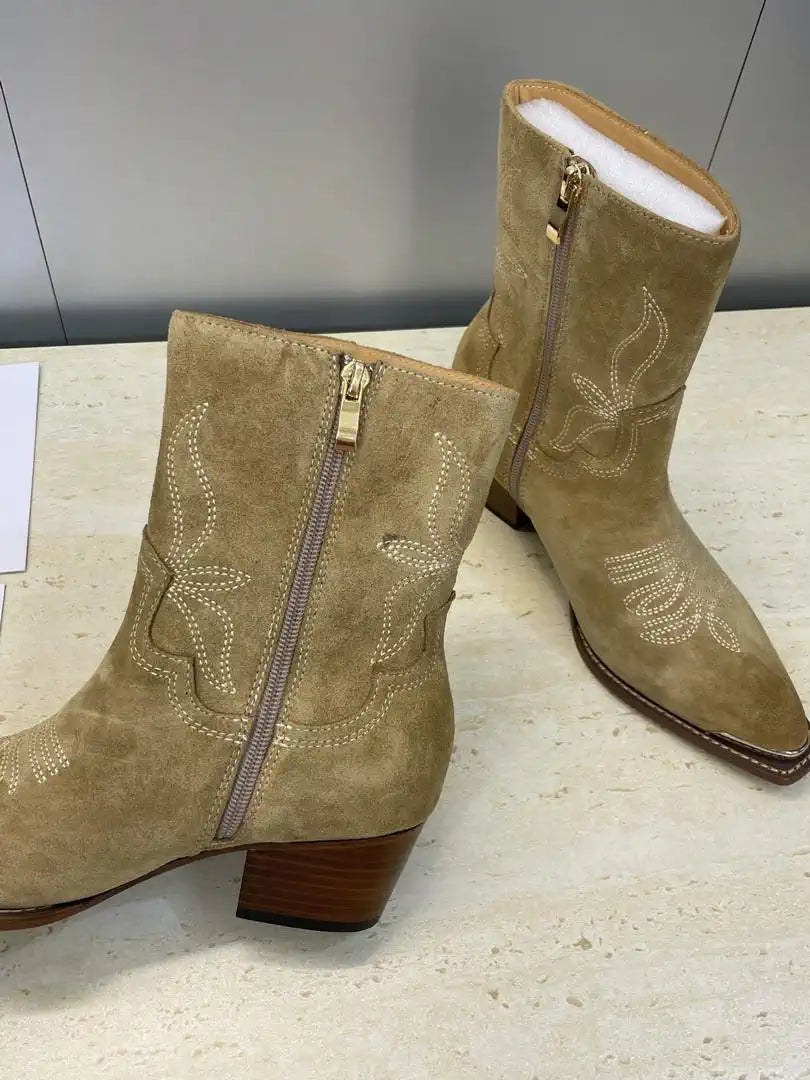 Celine Women Shoes New Punk Style Iron-Toe Motorcycle Ankle boots CE10018