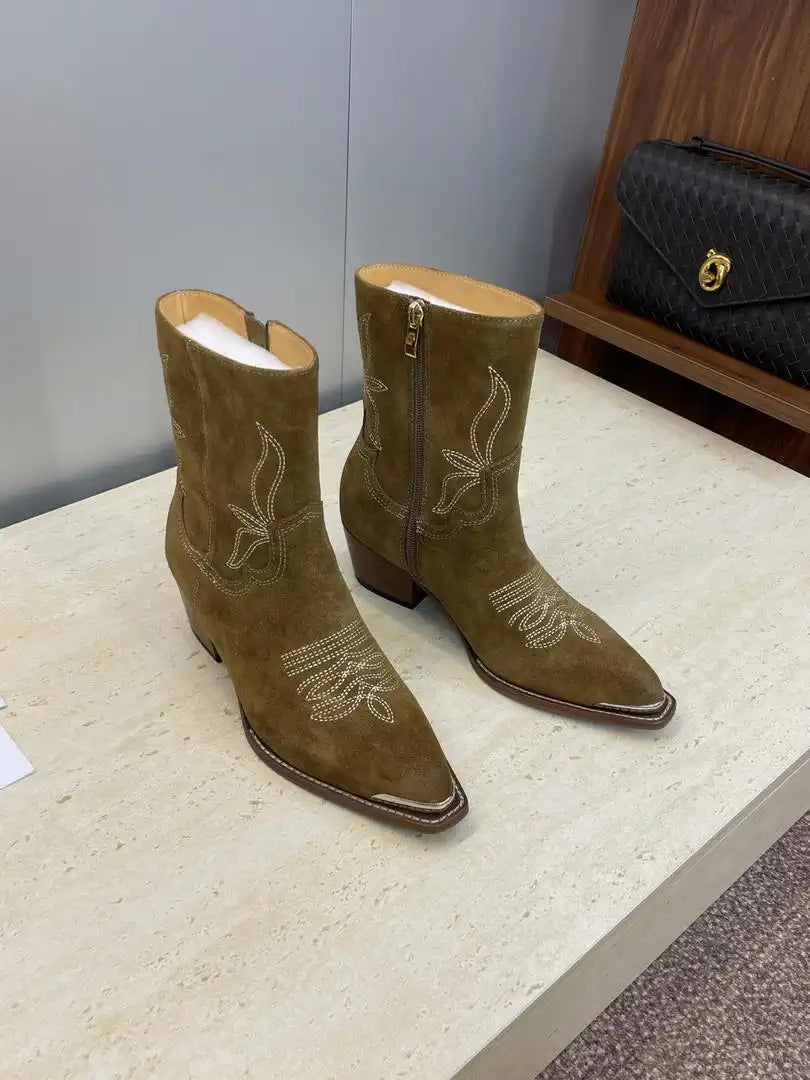 Celine Women Shoes New Punk Style Iron-Toe Motorcycle Ankle boots CE10019