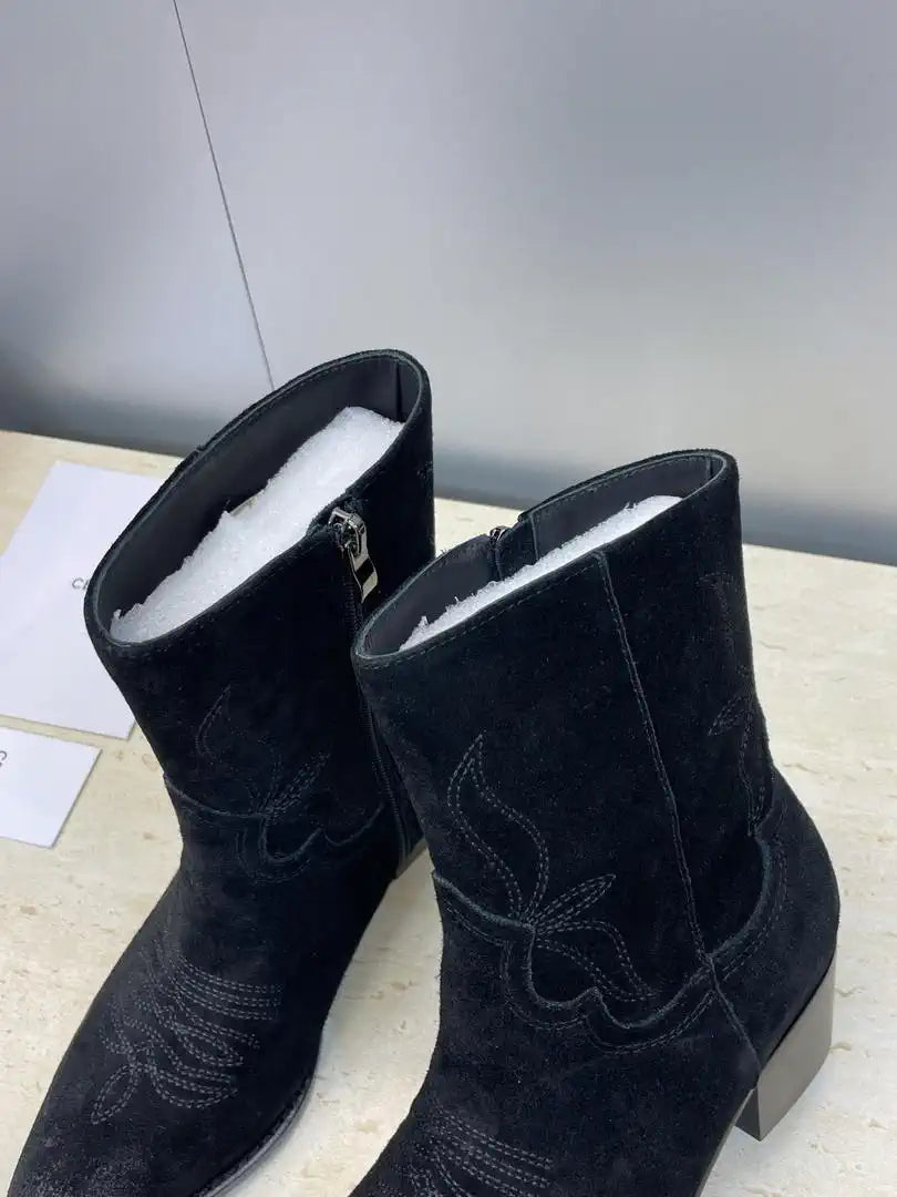 Celine Women Shoes New Punk Style Iron-Toe Motorcycle Ankle boots CE10020