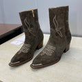 Celine Women Shoes New Punk Style Iron-Toe Motorcycle Ankle boots CE10021