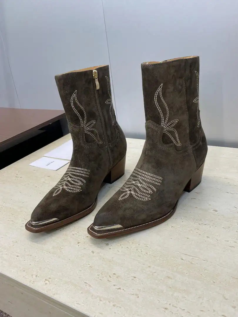 Celine Women Shoes New Punk Style Iron-Toe Motorcycle Ankle boots CE10021