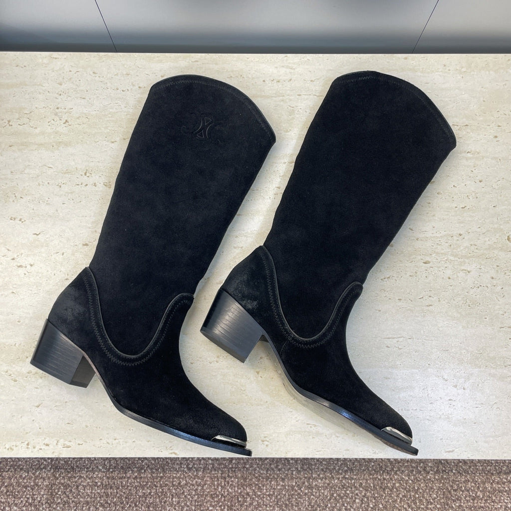 Celine Women Shoes New Punk Style Iron-Toe Motorcycle Boots CE10012