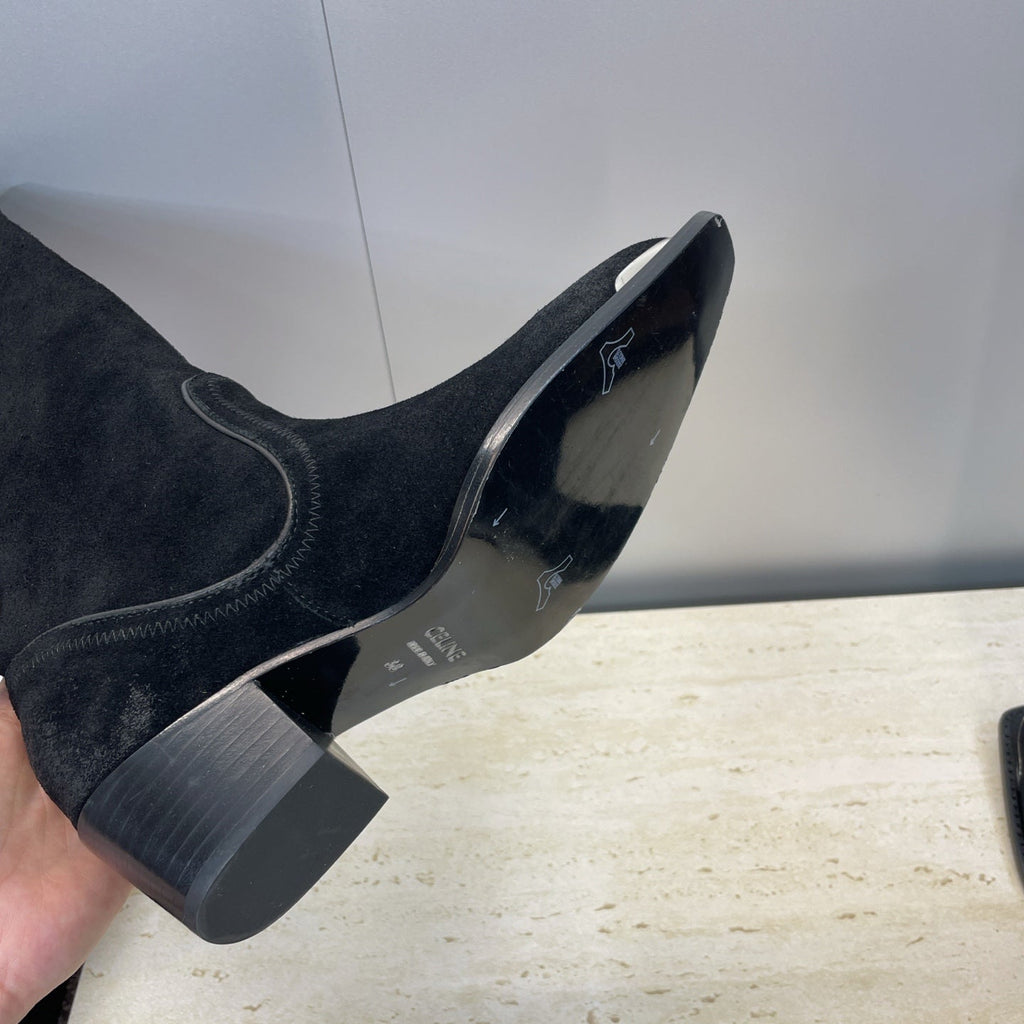 Celine Women Shoes New Punk Style Iron-Toe Motorcycle Boots CE10012