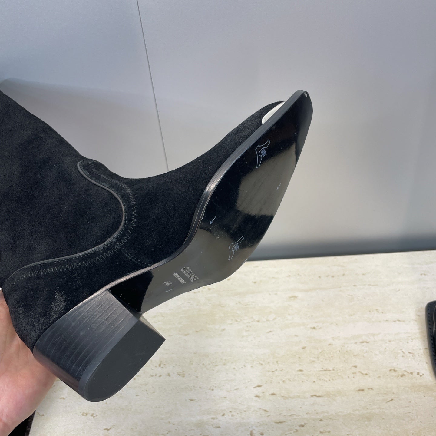 Celine Women Shoes New Punk Style Iron-Toe Motorcycle Boots CE10012