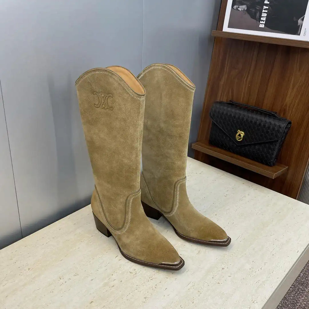 Celine Women Shoes New Punk Style Iron-Toe Motorcycle Boots CE10013