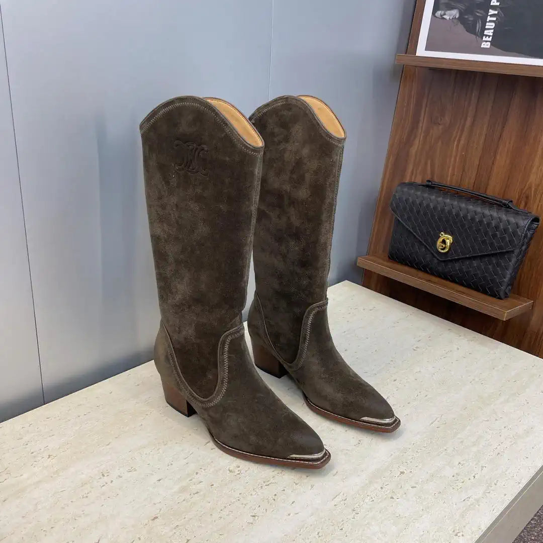 Celine Women Shoes New Punk Style Iron-Toe Motorcycle Boots CE10014
