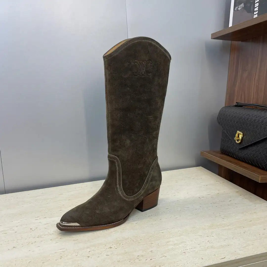 Celine Women Shoes New Punk Style Iron-Toe Motorcycle Boots CE10014