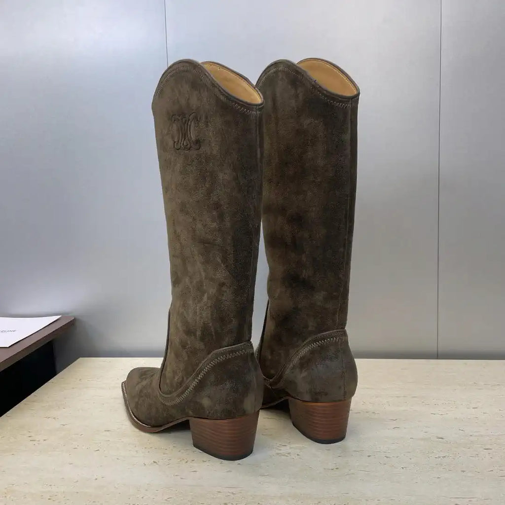 Celine Women Shoes New Punk Style Iron-Toe Motorcycle Boots CE10014