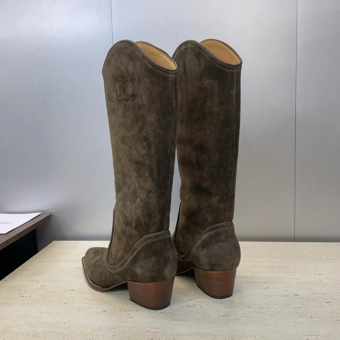 Celine Women Shoes New Punk Style Iron-Toe Motorcycle Boots CE10014