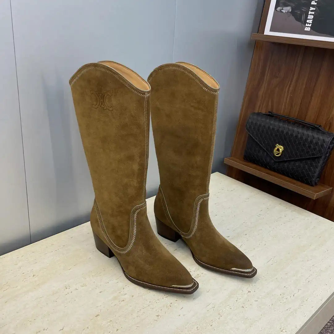 Celine Women Shoes New Punk Style Iron-Toe Motorcycle Boots CE10015