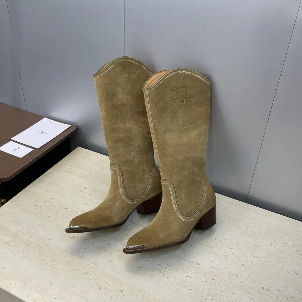 Celine Women Shoes New Punk Style Iron-Toe Motorcycle Boots CE10013