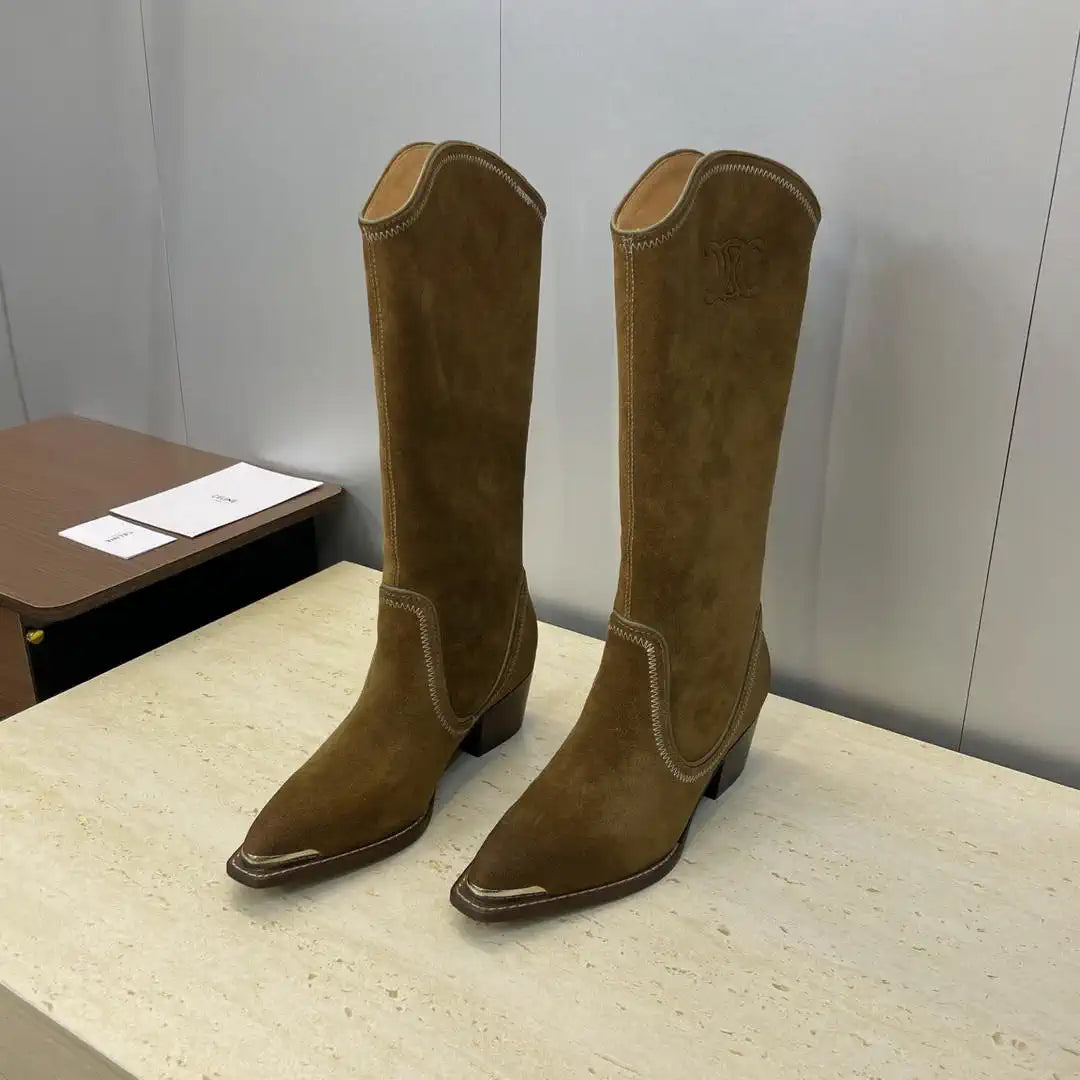 Celine Women Shoes New Punk Style Iron-Toe Motorcycle Boots CE10015