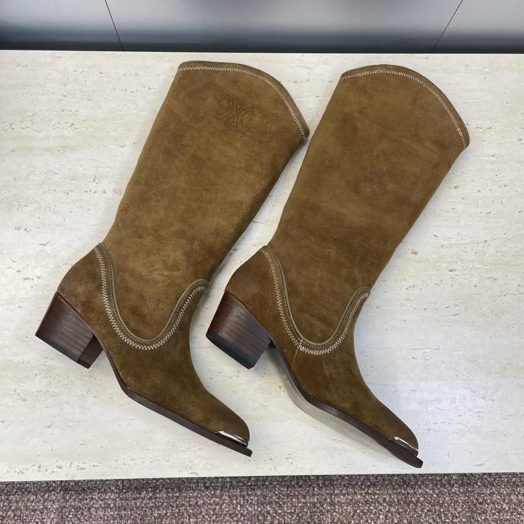 Celine Women Shoes New Punk Style Iron-Toe Motorcycle Boots CE10015