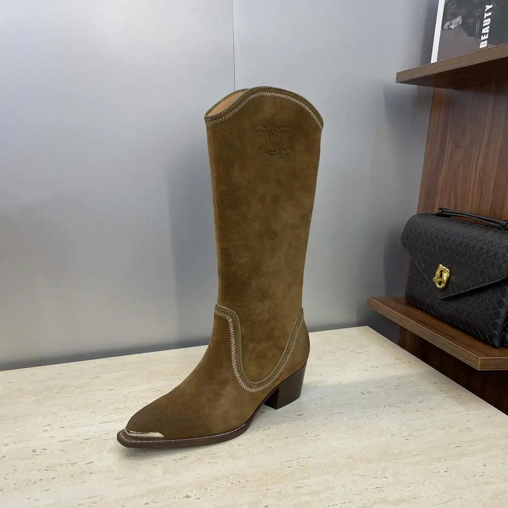 Celine Women Shoes New Punk Style Iron-Toe Motorcycle Boots CE10015