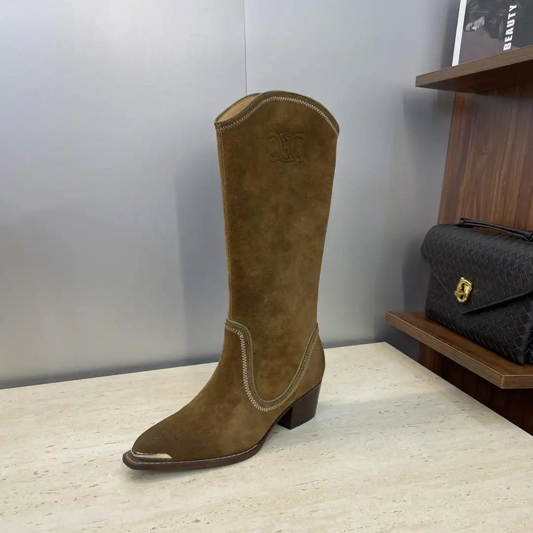 Celine Women Shoes New Punk Style Iron-Toe Motorcycle Boots CE10015