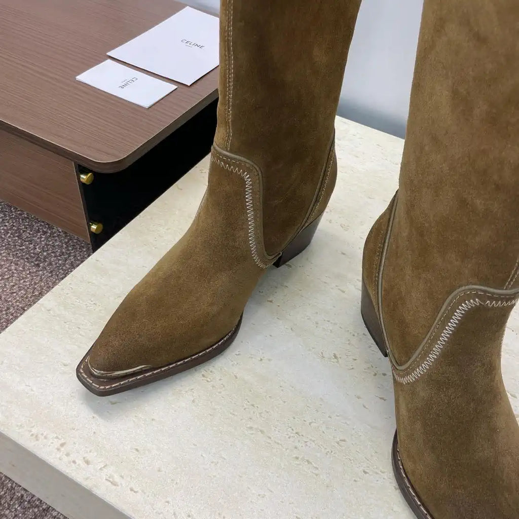 Celine Women Shoes New Punk Style Iron-Toe Motorcycle Boots CE10015