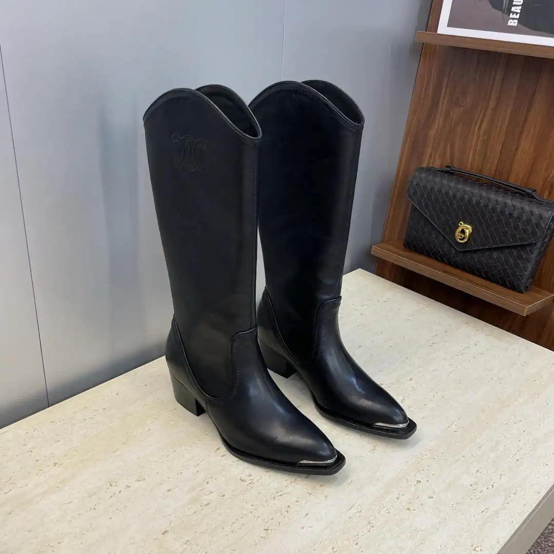 Celine Women Shoes New Punk Style Iron-Toe Motorcycle Boots CE10016
