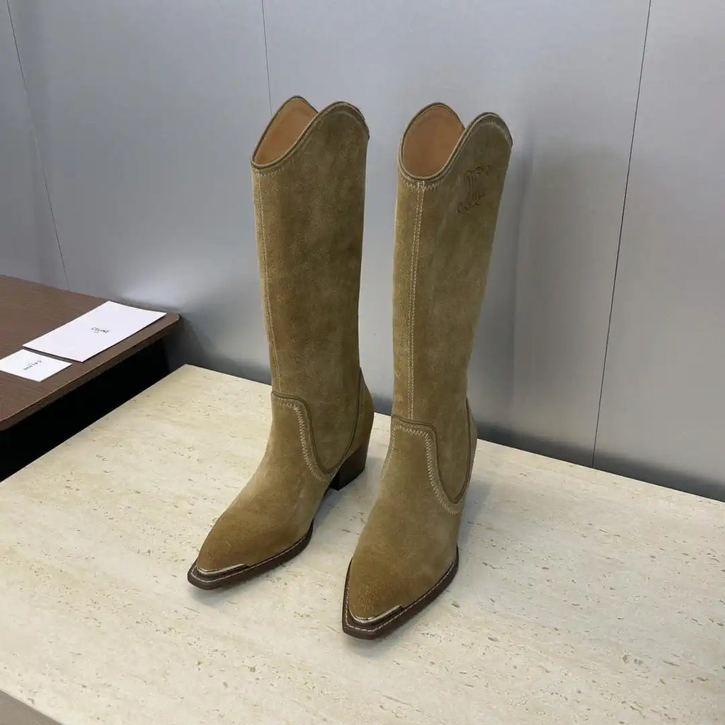 Celine Women Shoes New Punk Style Iron-Toe Motorcycle Boots CE10013
