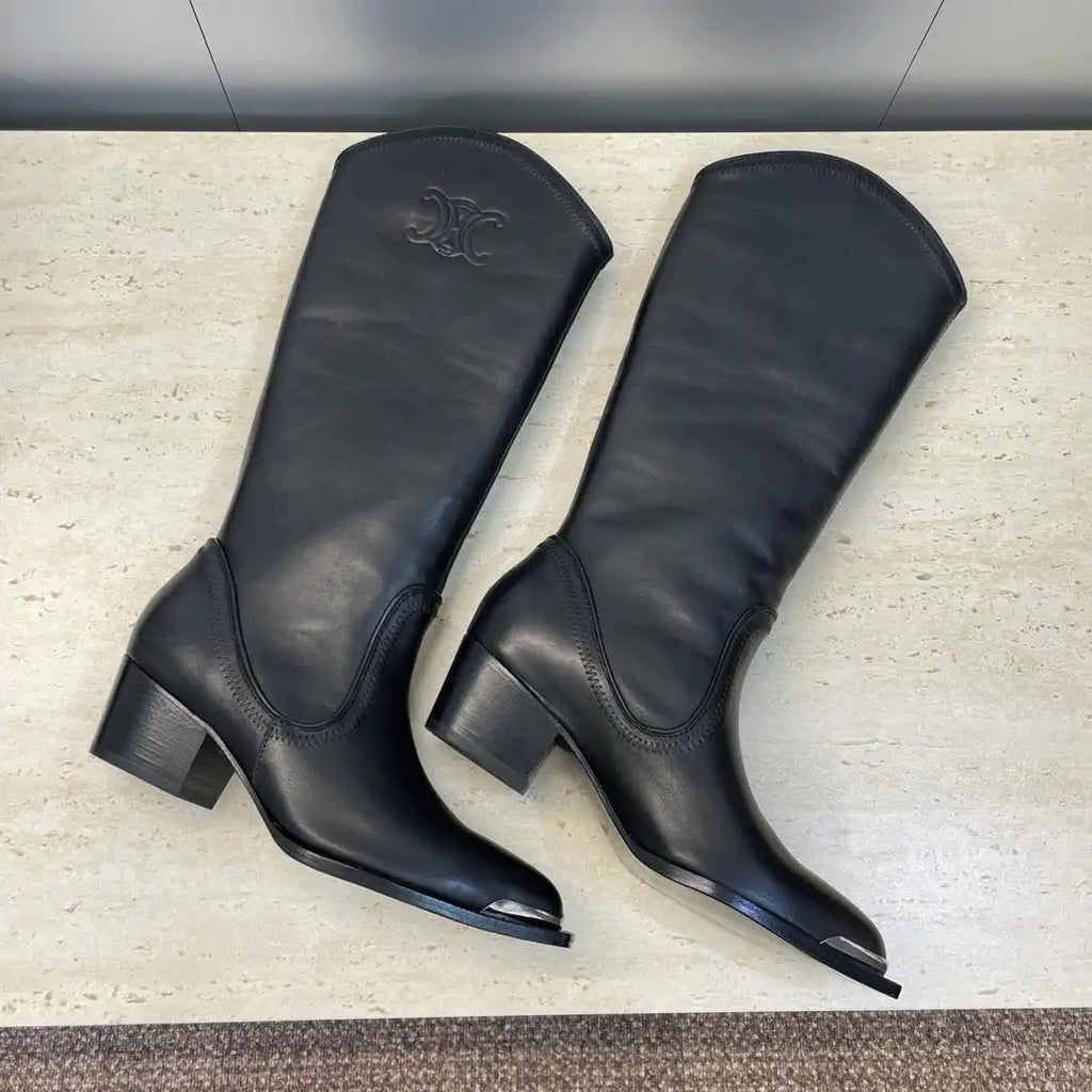 Celine Women Shoes New Punk Style Iron-Toe Motorcycle Boots CE10016