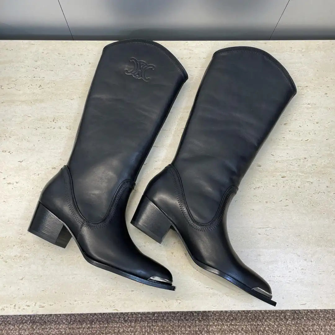 Celine Women Shoes New Punk Style Iron-Toe Motorcycle Boots CE10016