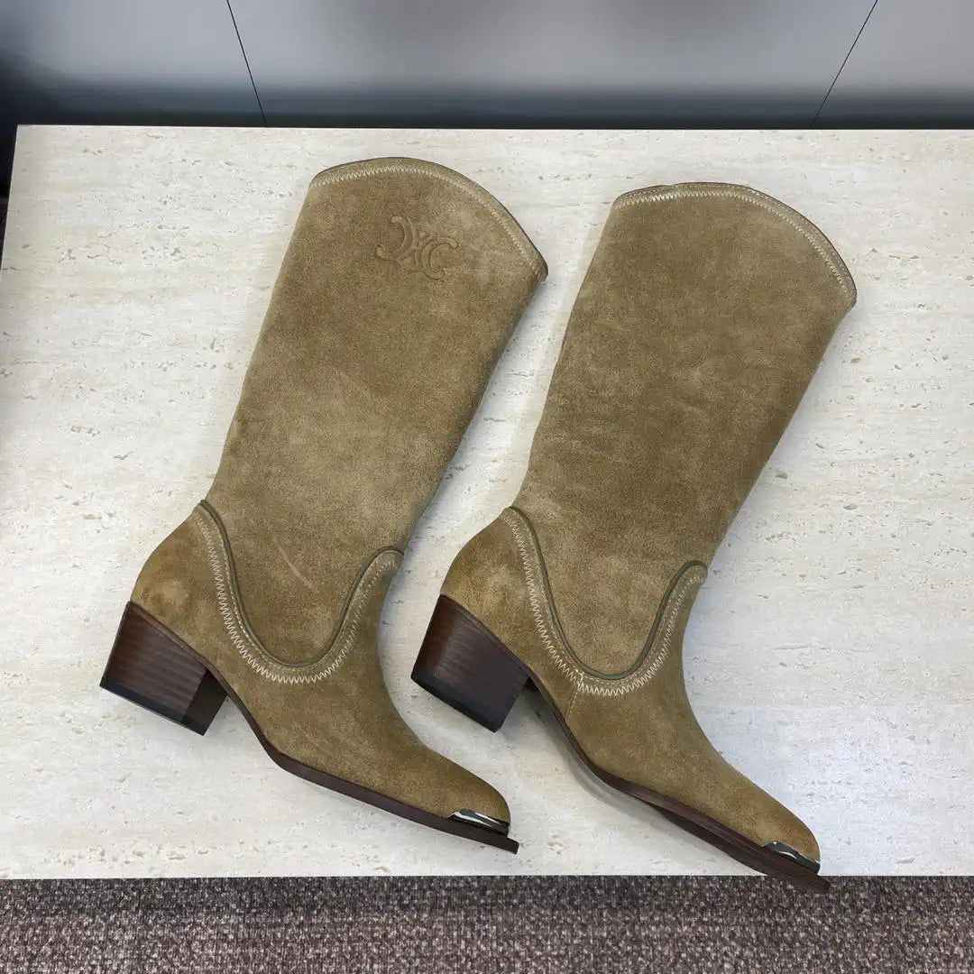 Celine Women Shoes New Punk Style Iron-Toe Motorcycle Boots CE10013