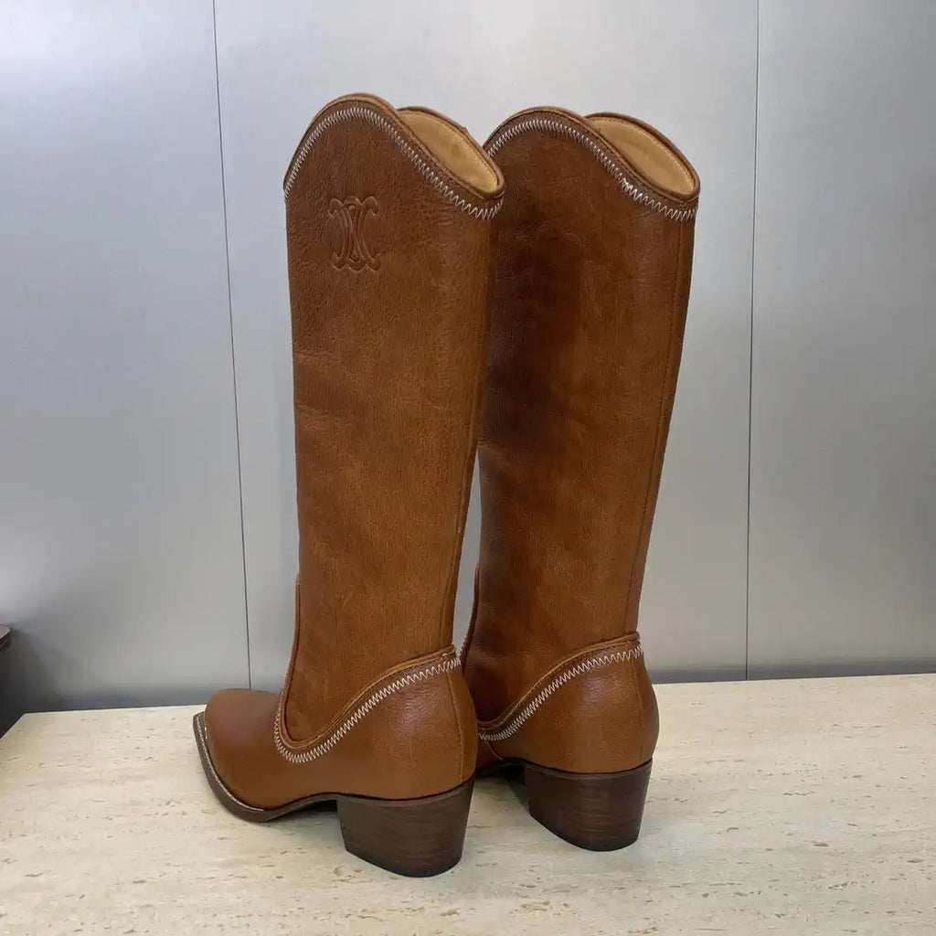 Celine Women Shoes New Punk Style Iron-Toe Motorcycle Boots CE10017