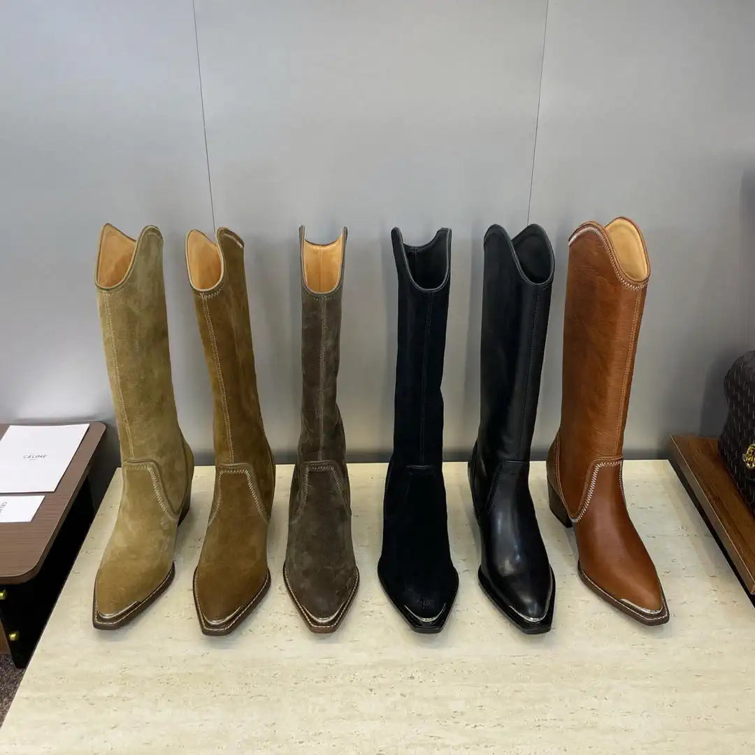Celine Women Shoes New Punk Style Iron-Toe Motorcycle Boots CE10015