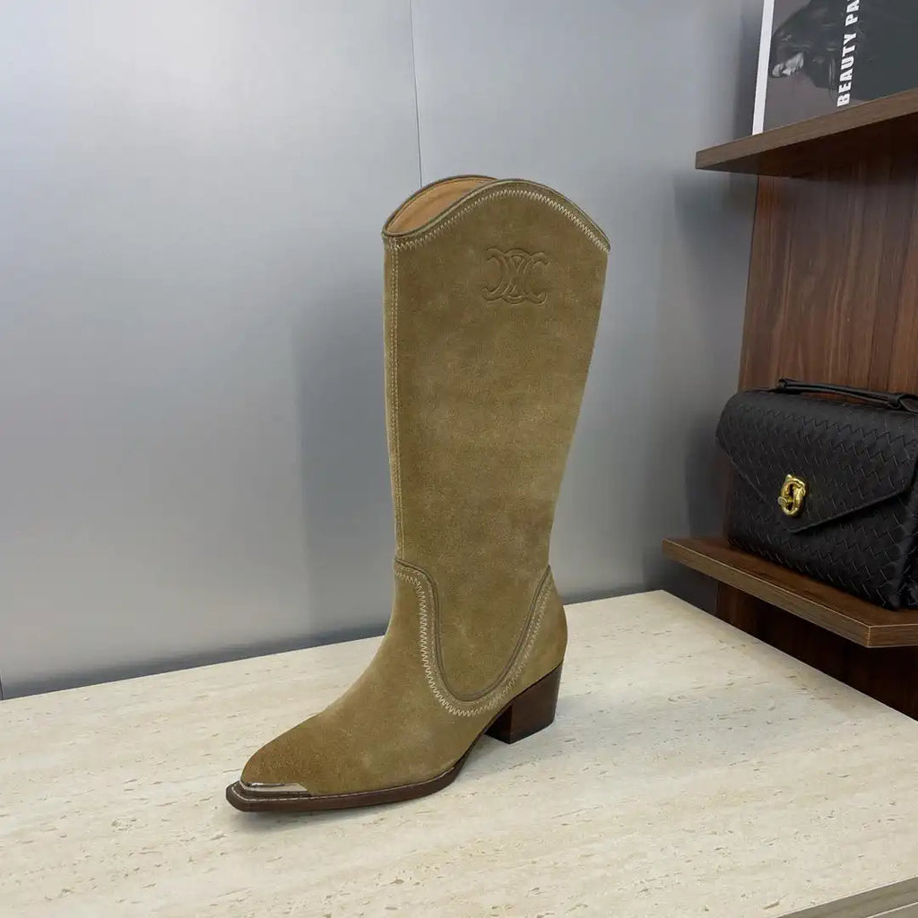 Celine Women Shoes New Punk Style Iron-Toe Motorcycle Boots CE10013