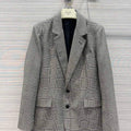 Celine Women's Clothing  Tournon  Jacket In Prince Of Wales Check Black & White 88006