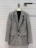 Celine Women's Clothing  Tournon  Jacket In Prince Of Wales Check Black & White 88006